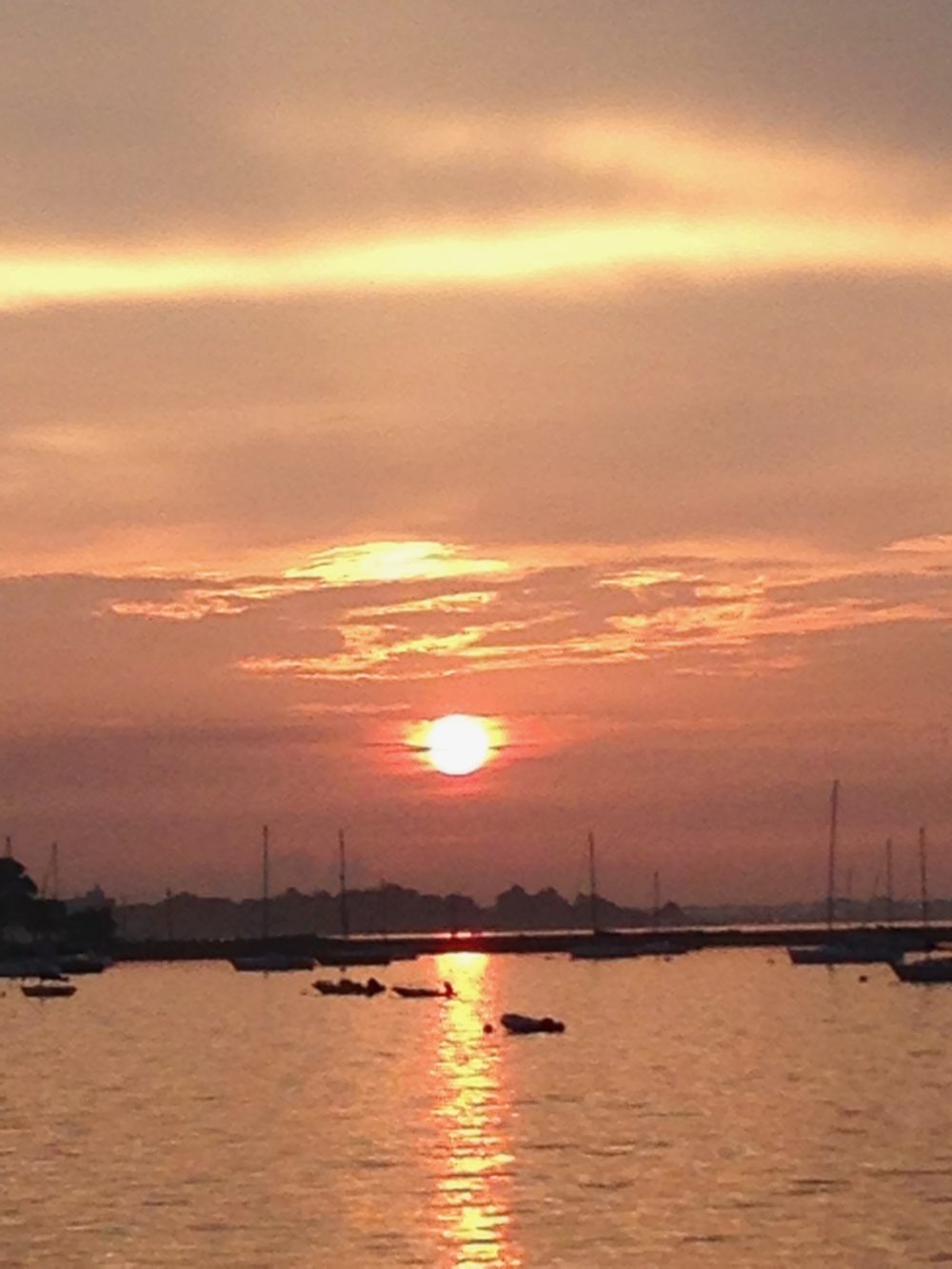 peach colored sunrise